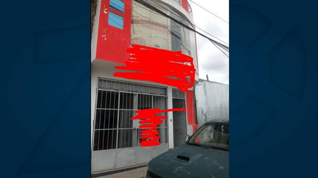 Inmueble donde la menor estaba secuestrada