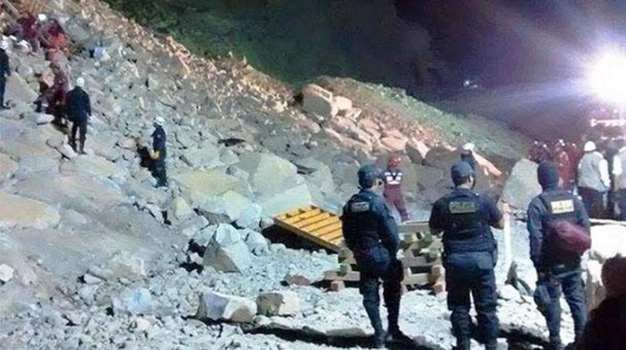 El alud se produjo la noche del viernes.