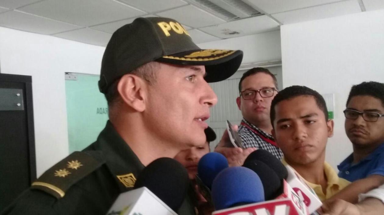 El general Mariano Botero, comandante de la Policía Metropolitana de Barranquilla.