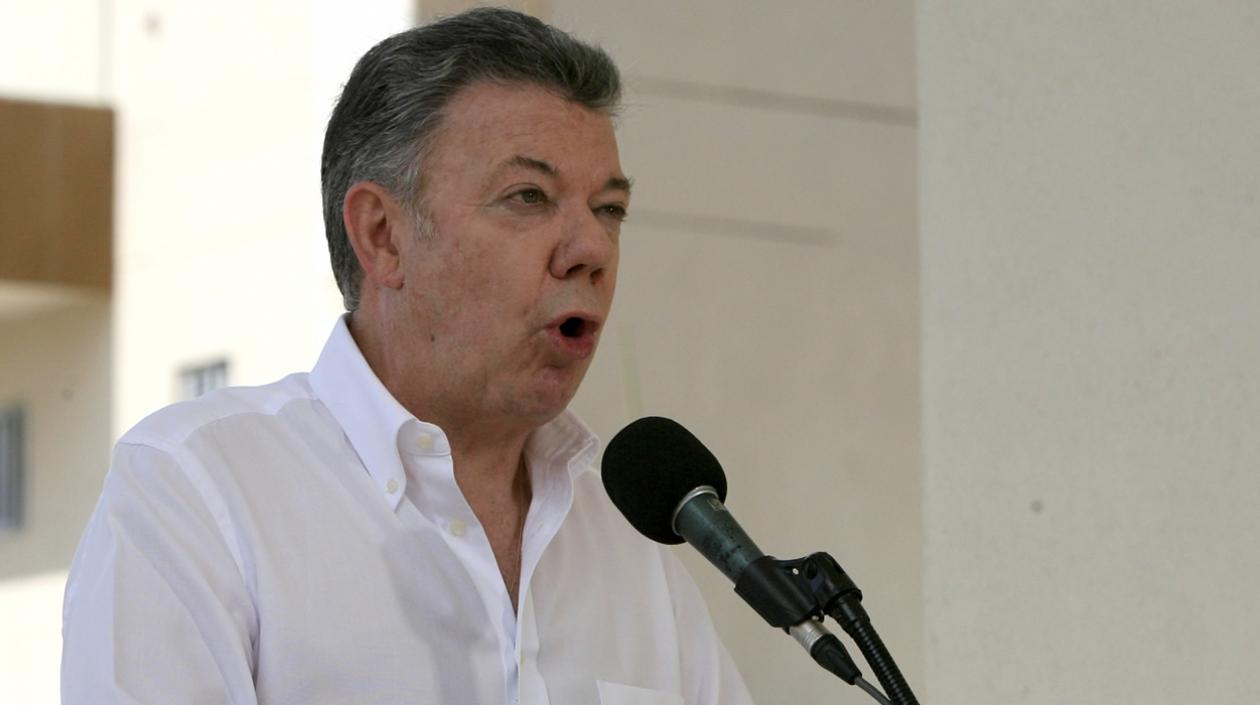 El presidente Juan Manuel Santos