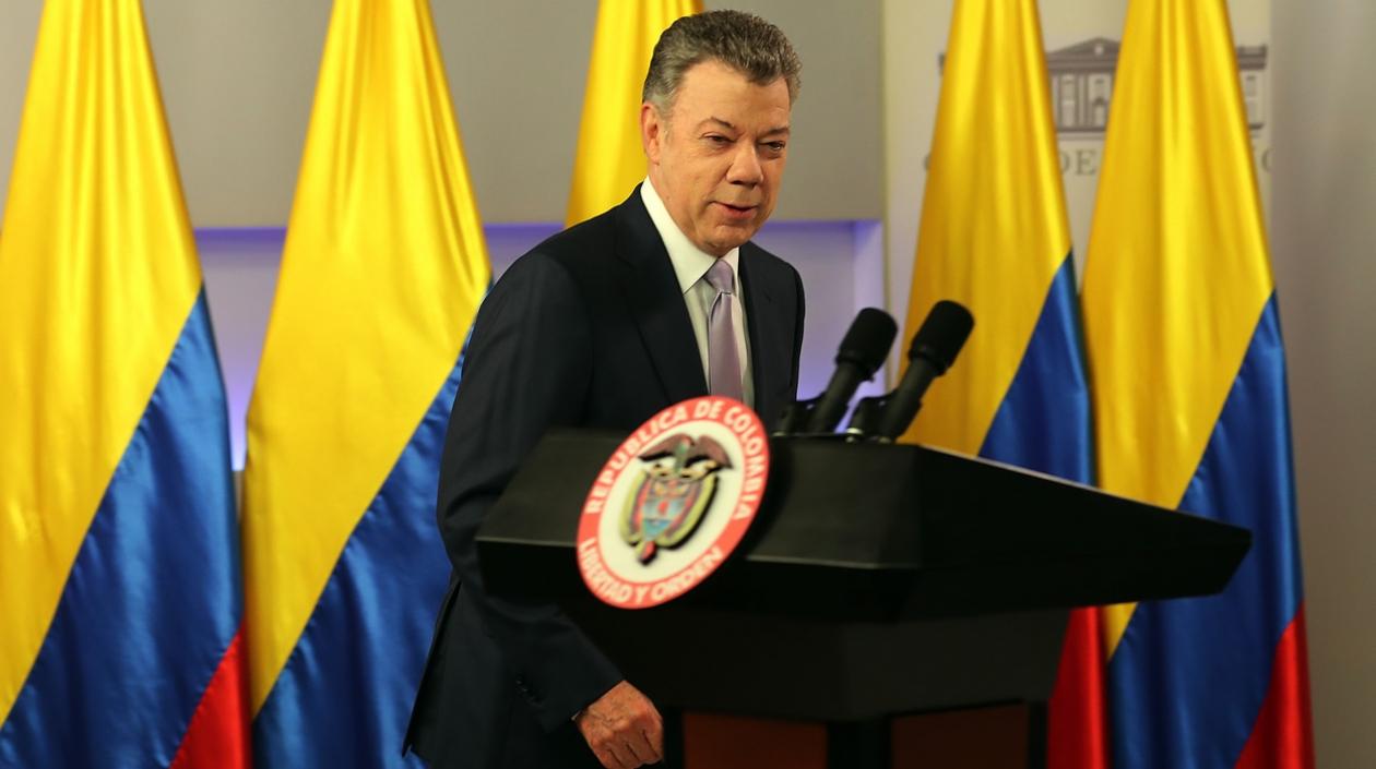 El presidente de Colombia, Juan Manuel Santos