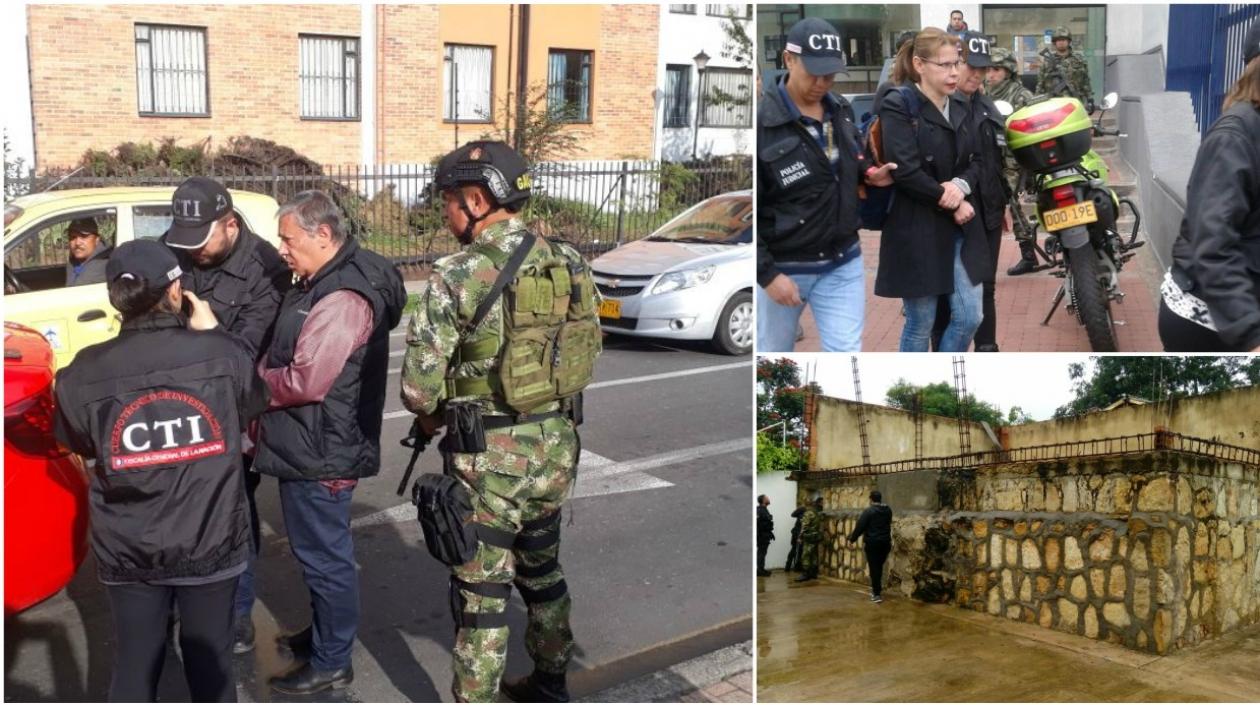 Los capturados y uno de los bienes incautados.