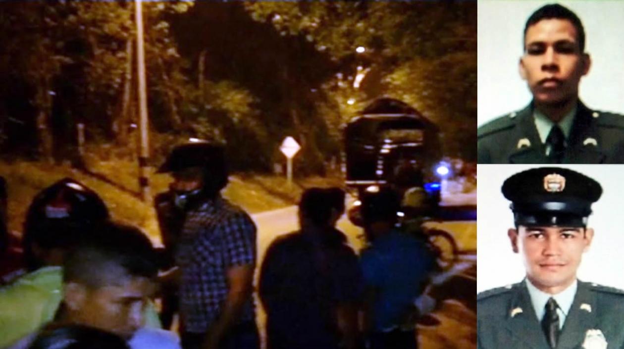 ataque con explosivos a una patrulla motorizada de la Policía dejó dos uniformados y un civil muertos