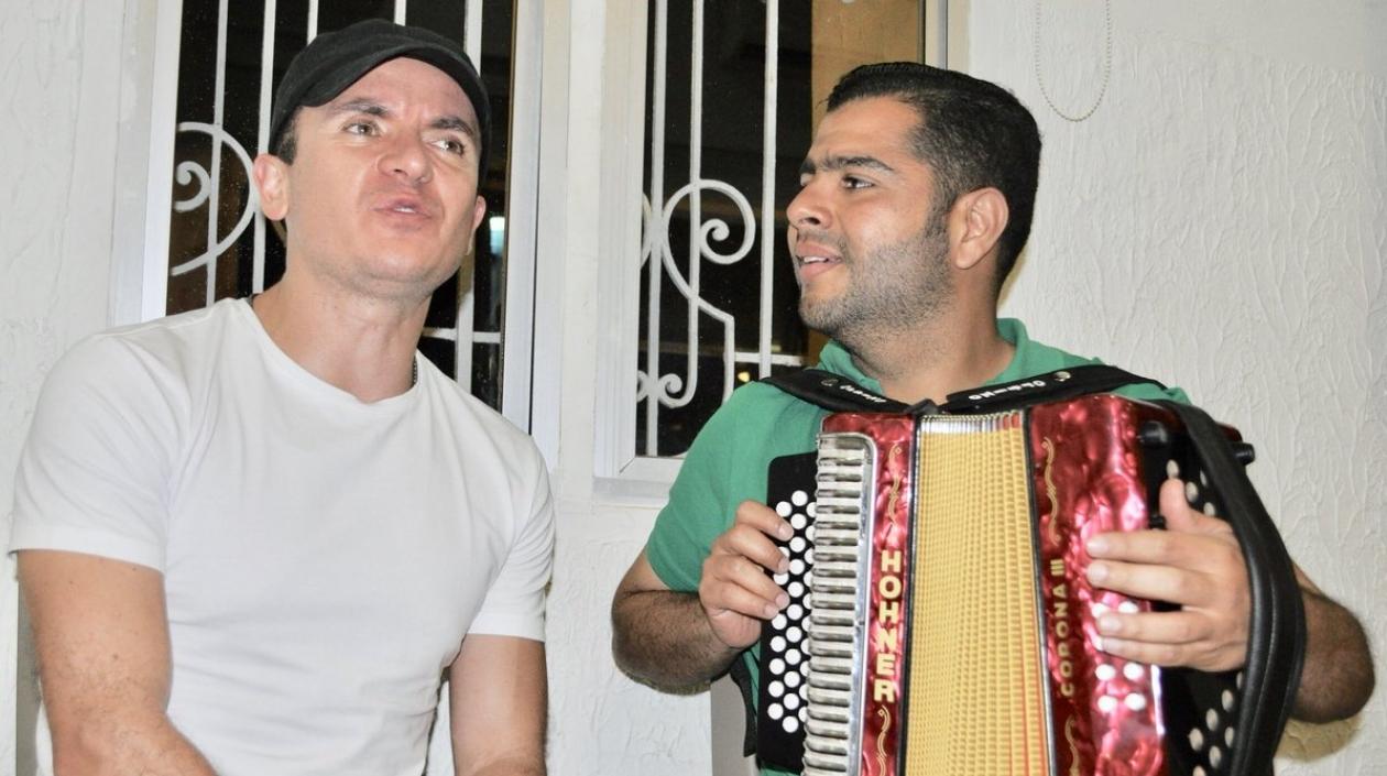 El cantanutor Fonseca y el Rey Vallenato Jaime Dangond Daza.