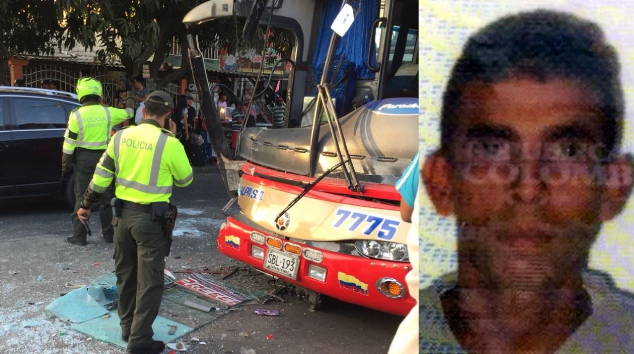 Choque de los dos buses en el bulevar de Simón Bolívar - Jonathan Rafael Rodríguez Pernett, la víctima.