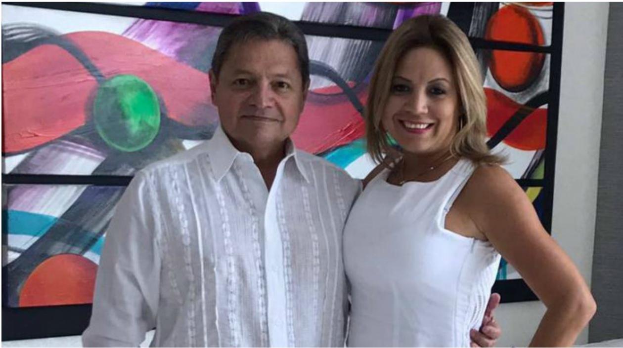 El concejal de Barranquilla Rubén Marino y su esposa Clara Acosta.