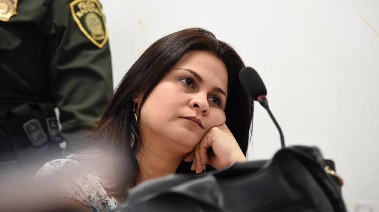 Dayana Jassir en la audiencia.