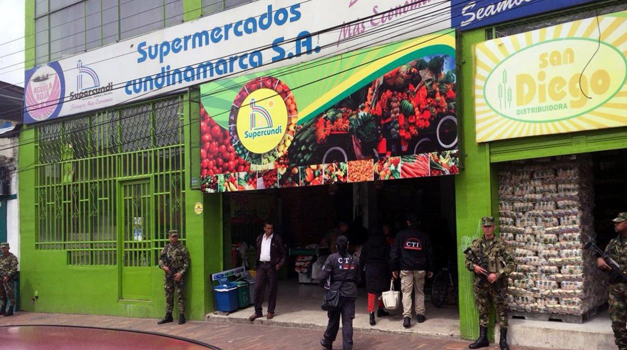 Uno de los supermercados intervenidos por la Fiscalía.