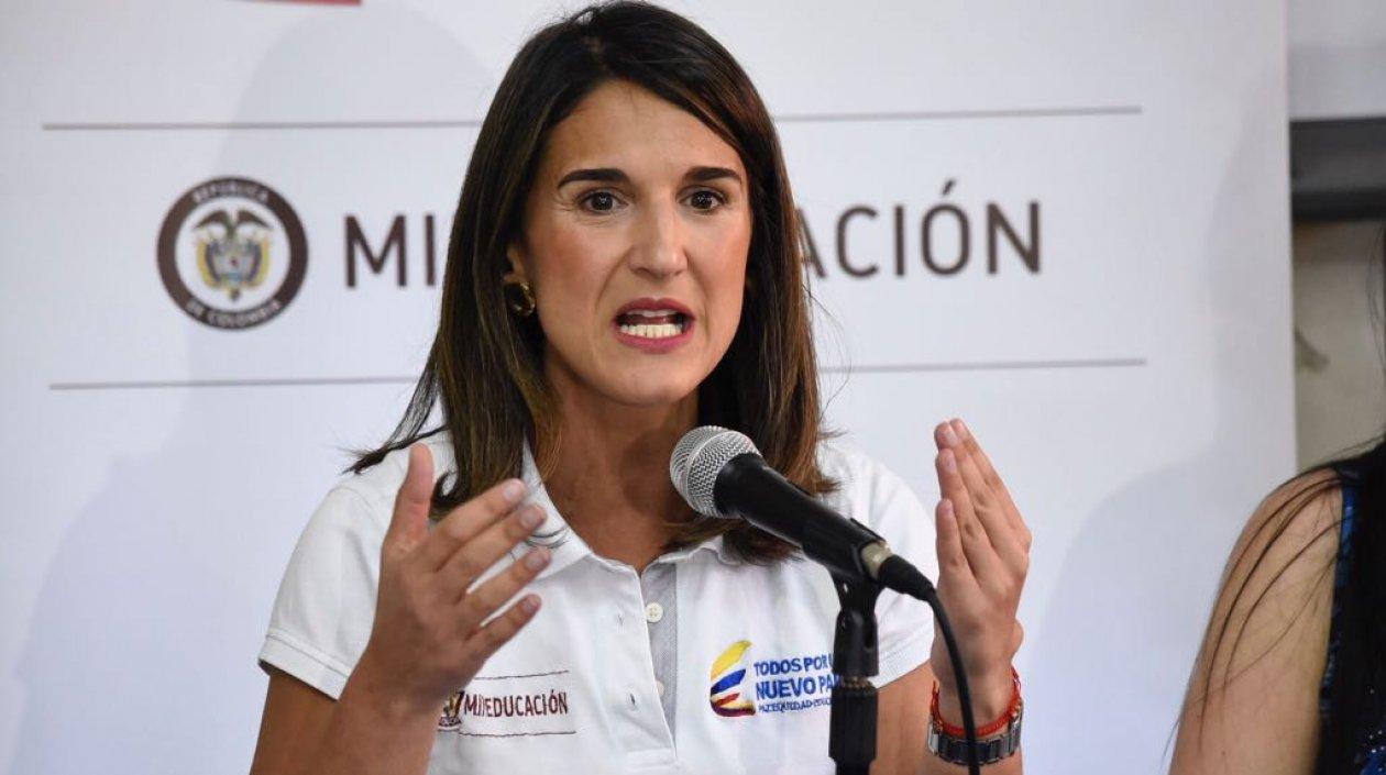 La Ministra de Educación, Yaneth Giha