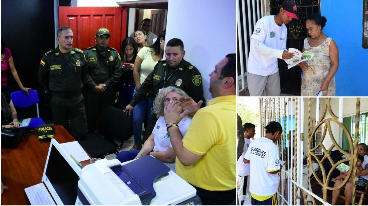 El jefe de la Oficina para la Seguridad y Convivencia Ciudadana, Yesid Turbay, junto al Comandante de la Policía Metropolitana, general Mariano Botero.