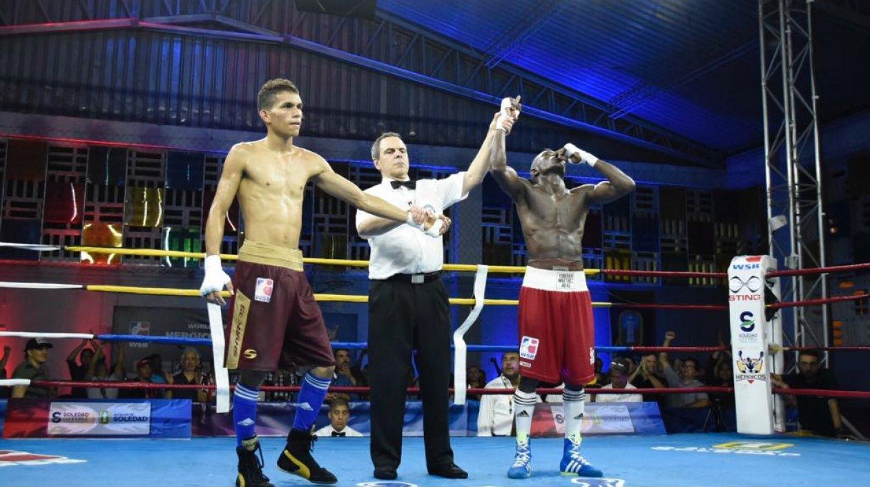 Celebración de Yuberjen al conocer su triunfo. 