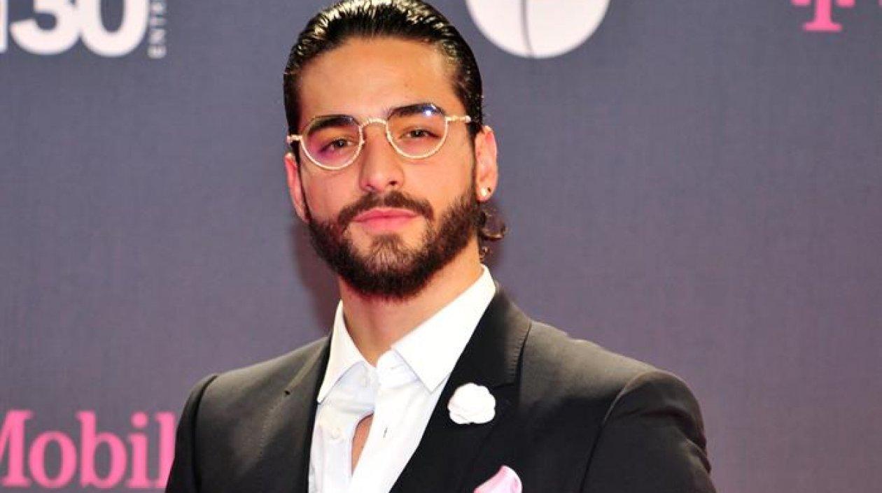 El cantante colombiano Maluma en la alfombra roja.