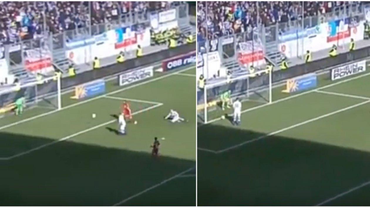 Momento en el que se concreta el gol.