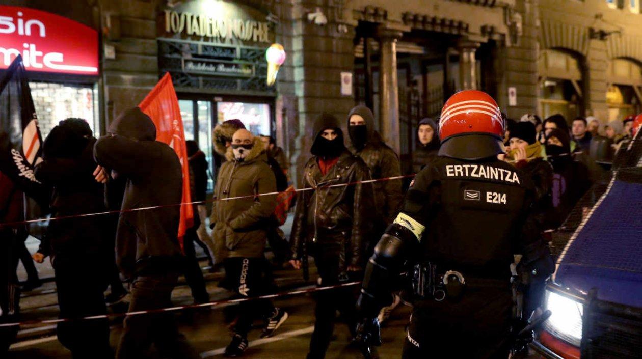 Ultras rusos en Bilbao. 