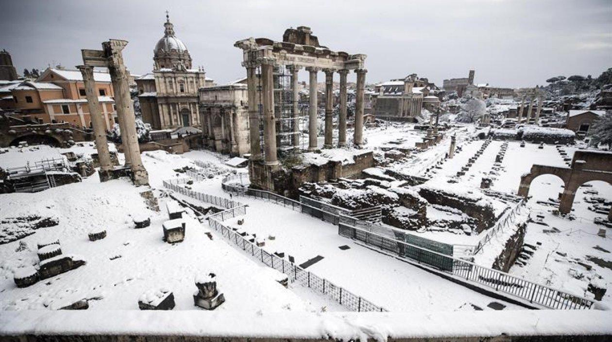 Así están las calles de la capital italiana.