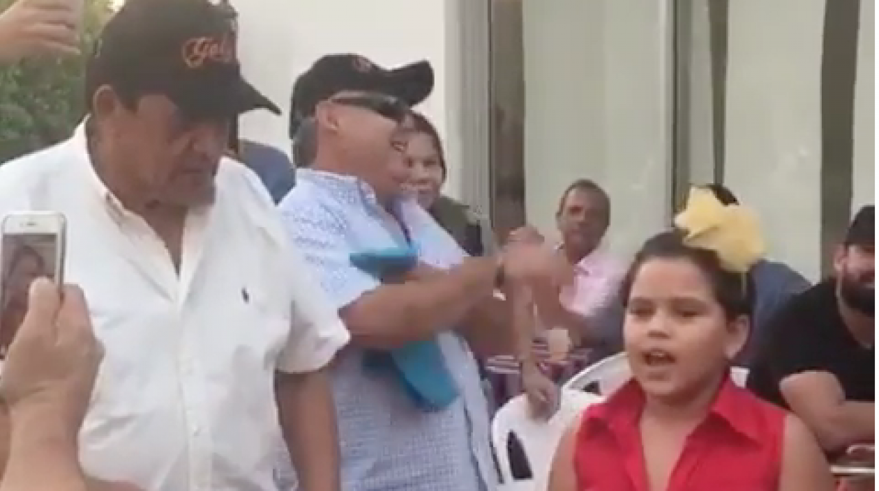 Poncho Zuleta y su hija María Luisa Zuleta Dangond.