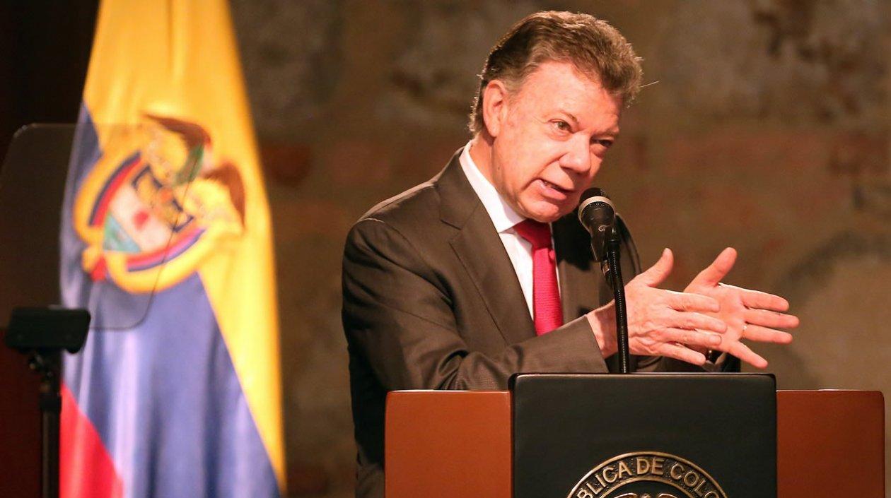 El presidente Juan Manuel Santos