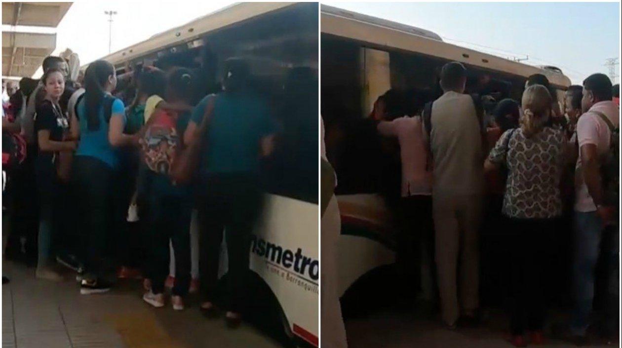 Las filas no existen al momento de subirse al bus.