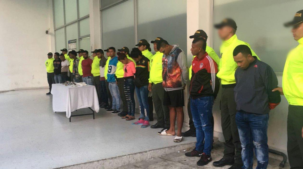 Todos los capturados fueron conducidos a la URI de la Fiscalía.