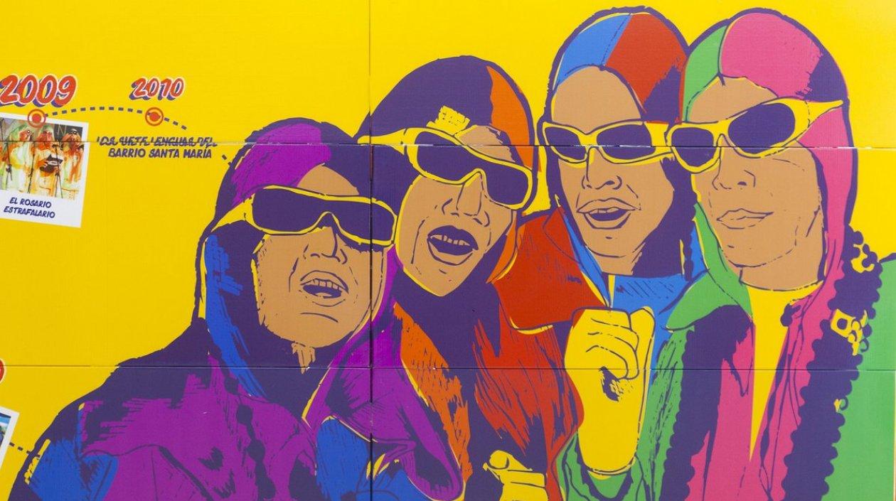 Obra que hace parte de la exposición sobre letanías del Carnaval.