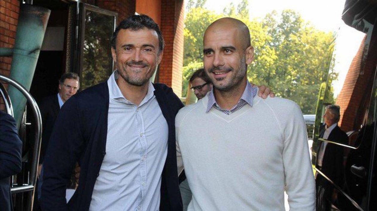 Luis Enrique y Pep Guardiola.
