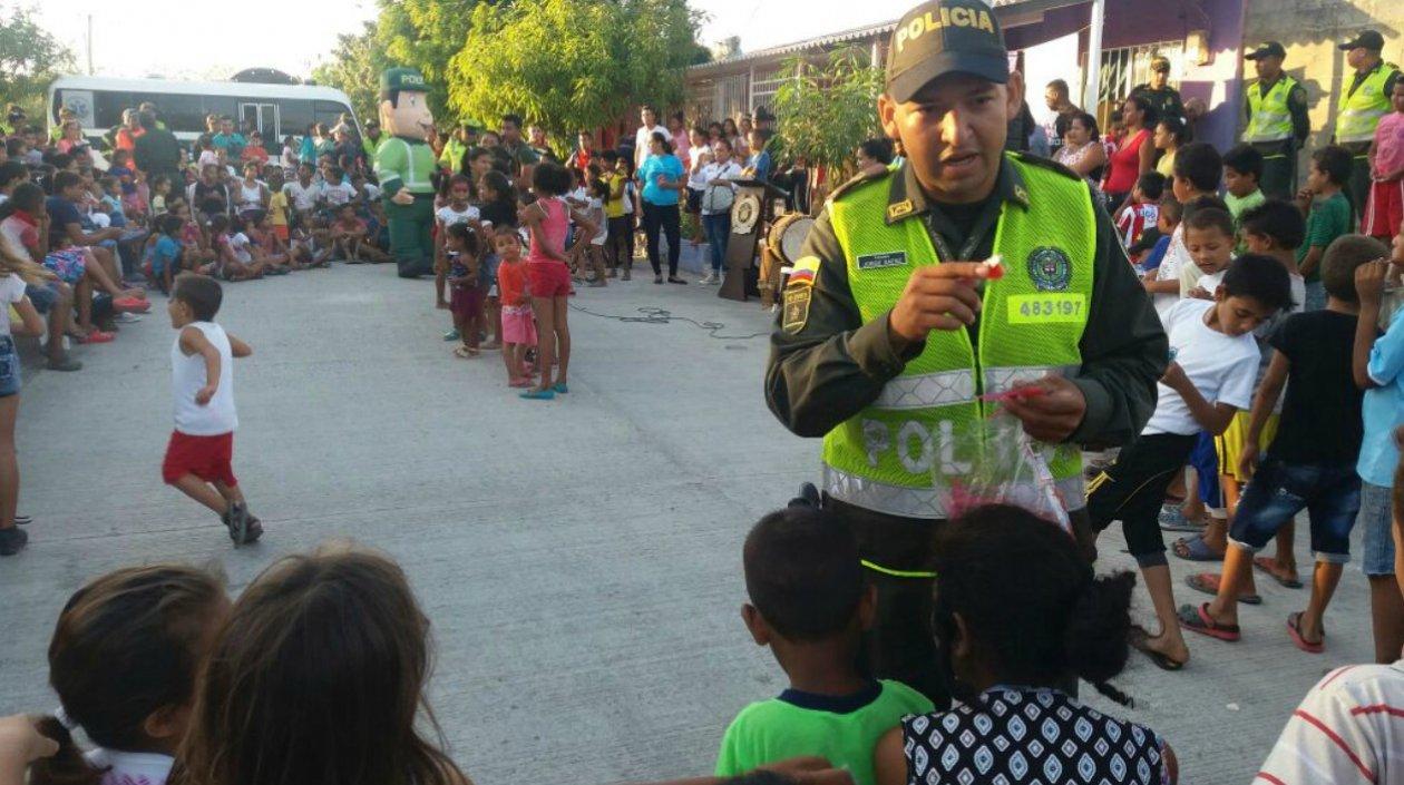 Jornada lúdica en el barrio Nueva Esperanza, en Soledad.