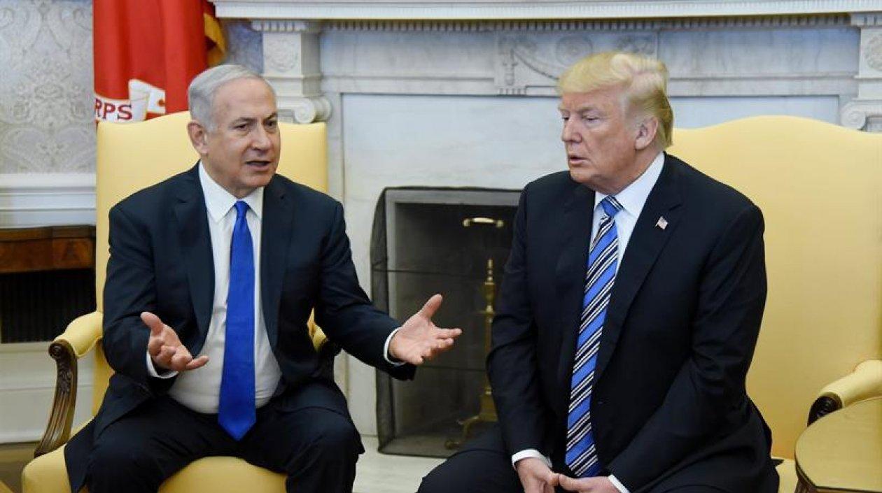 El primer ministro israelí, Benjamin Netanyahu junto a Donald Trump.