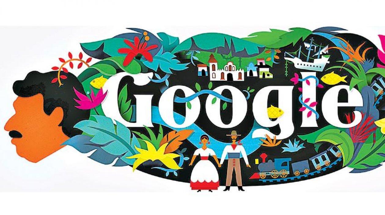 Doodle dedicado a Gabriel García Márquez.