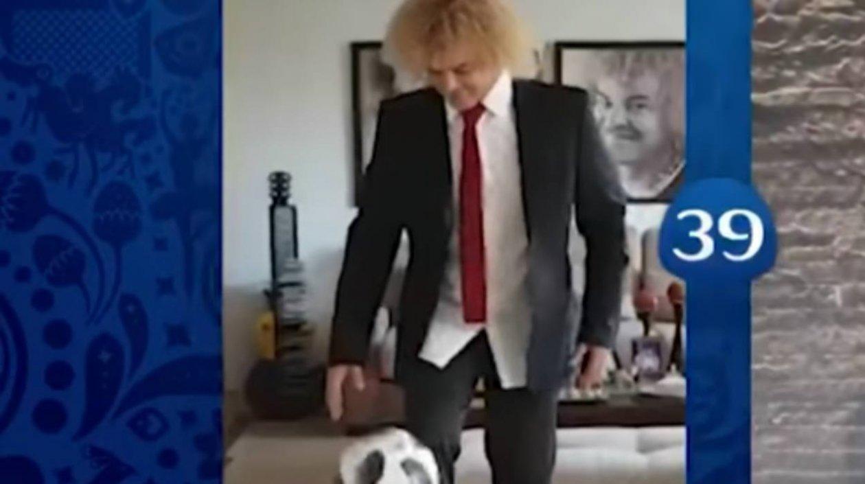 Carlos Valderrama en el video de la FIFA