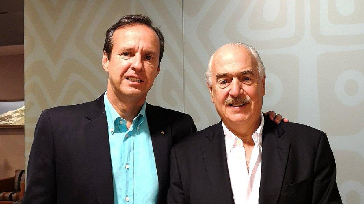 Expresidentes Jorge Quiroga, de Bolivia, y Andrés Pastrana, de Colombia.