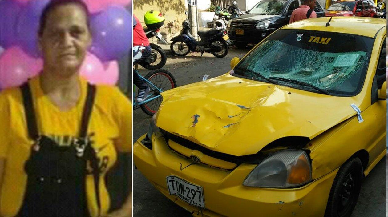 Clara María Yanes Bustamante, mujer arrollada por un taxi en el centro de Barranquilla.