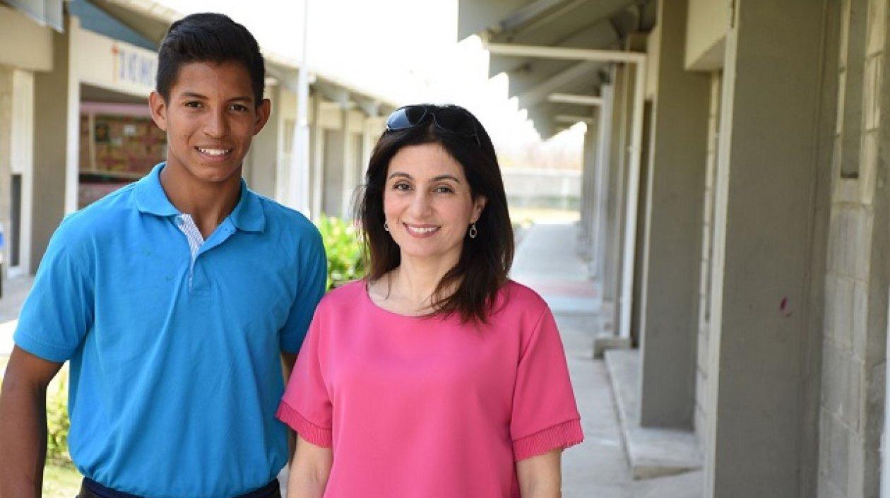 Ricardo Miranda y la primera dama Katia Nule.