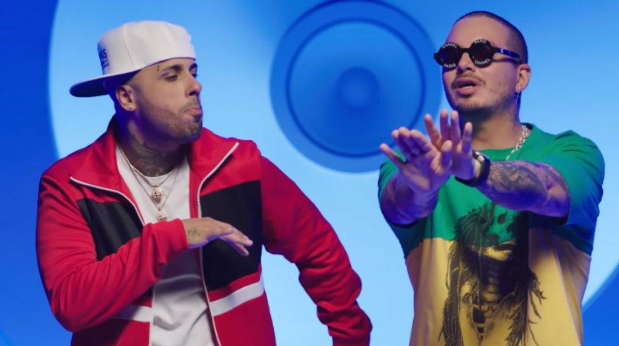 Los cantantes Nicky Jam y J Balvin. 