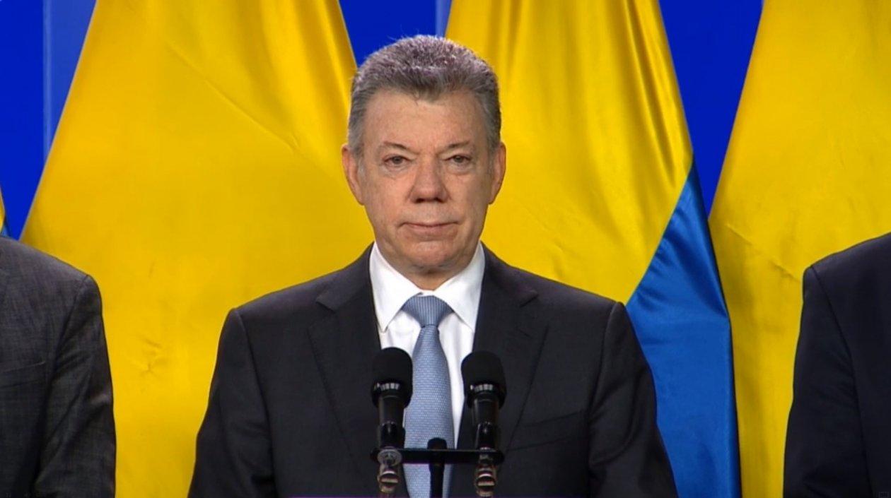Juan Manuel Santos, presidente.