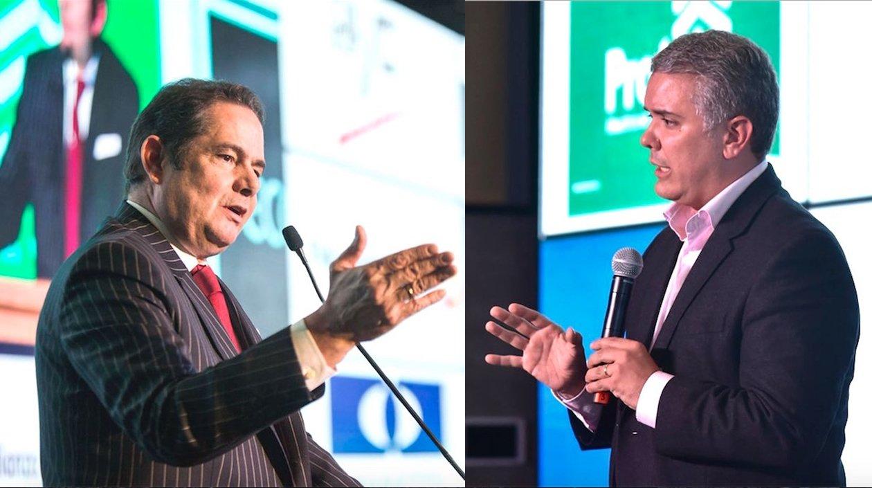 Los candidatos a la Presidencia Germán Vargas e Iván Duque.