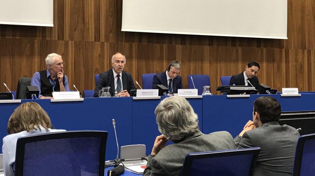 Enrique Gil Botero, ministro de Justicia de Colombia. 