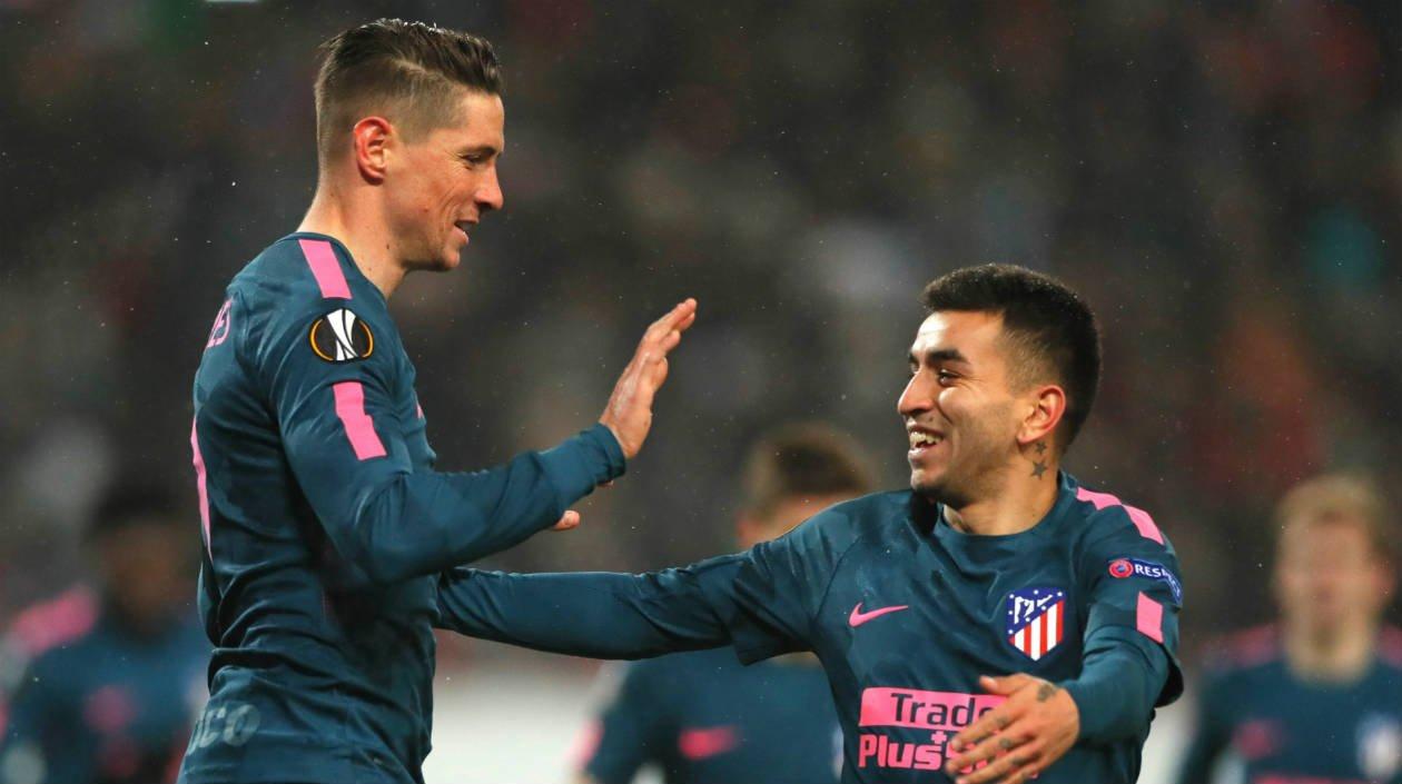 Fernando Torres celebra una de sus anotaciones. 