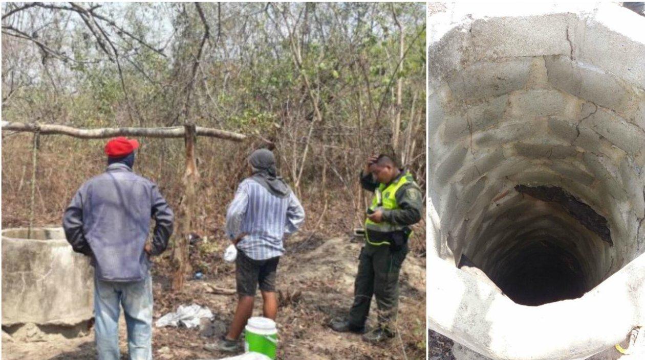 A este pozo ingresaron los dos campesinos que fallecieron por inhalación de gases tóxicos.