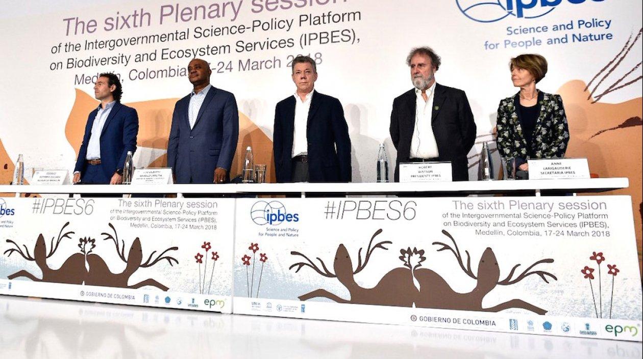 El Presidente Juan Manuel Santos durante la instalación del evento.