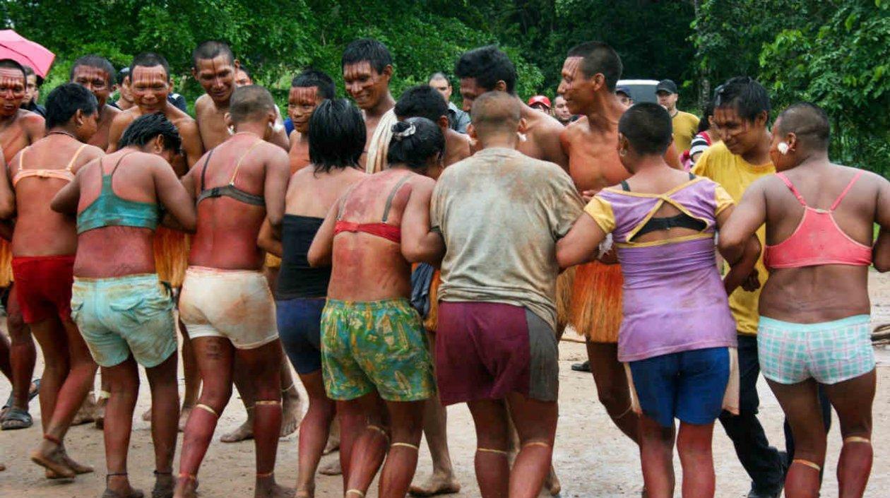 Baile tradicional de los Nukak. 