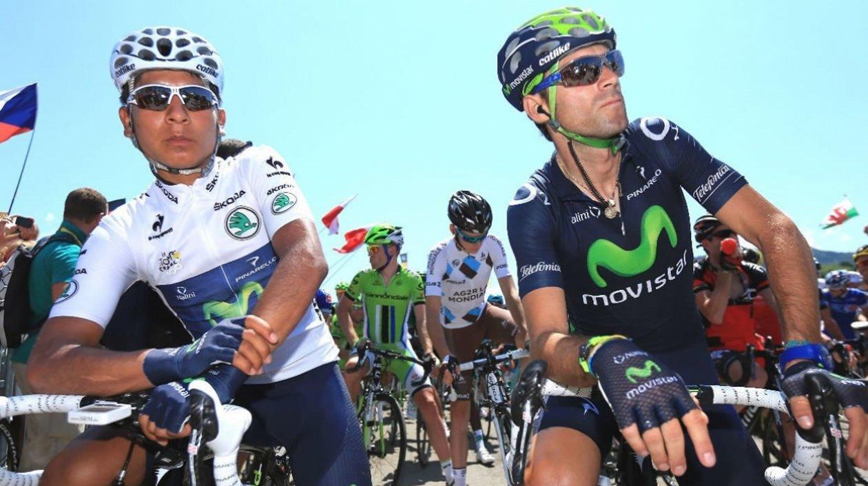 Nairo Quintana y Alejandro Valverde.