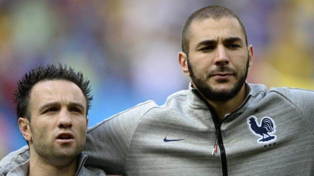 Mathieu Valbuena y Karim Benzema.