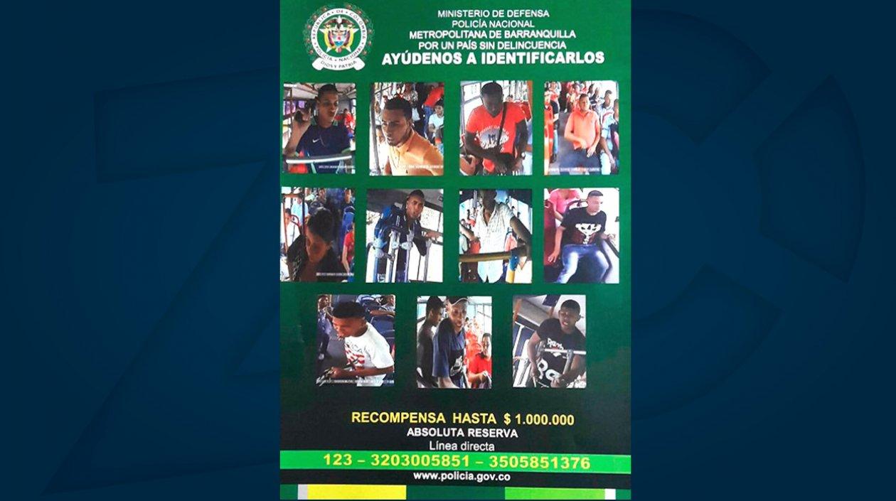 Cartel donde figuraba Rollin Roberto Rivera Romero.