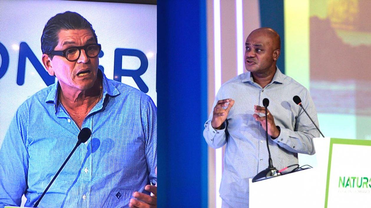 El presidente de Promigas Antonio Celia y el Ministro de Ambiente Luis Gilberto Murillo.