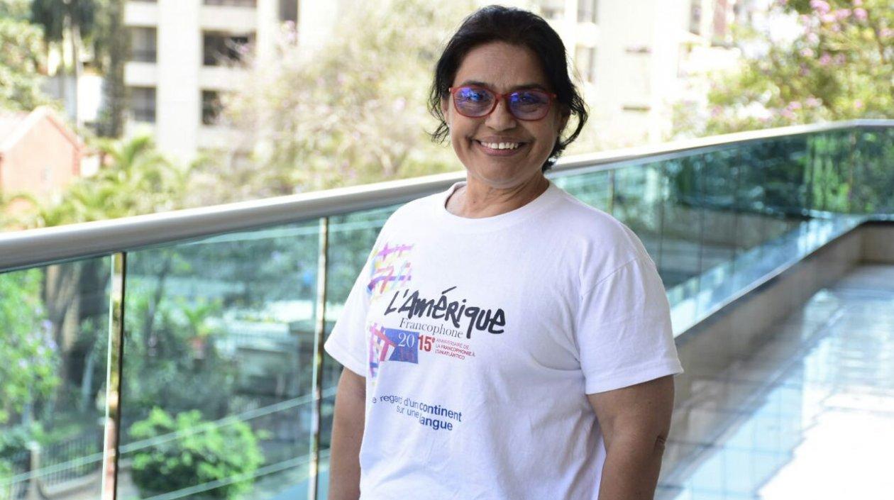 La docente Otilia Cancino, organizadora de la Semana de la Francofonía.
