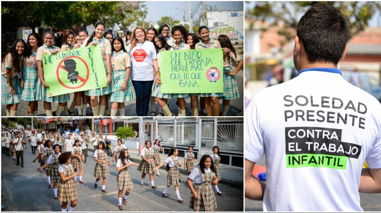 Soledad marchó contra el trabajo infantil.
