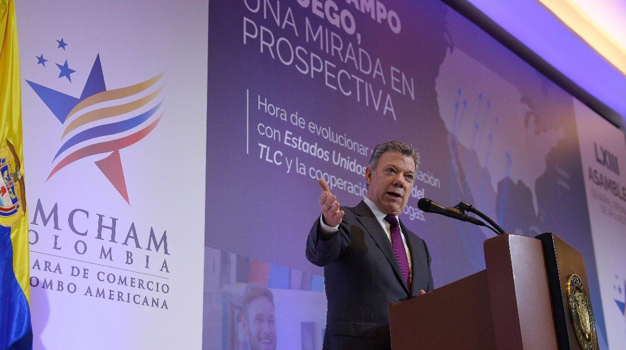 Juan Manuel Santos, presidente.