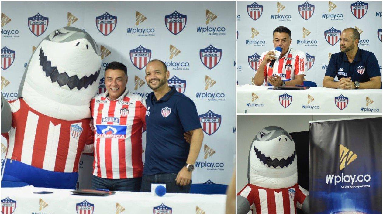 Carlos Londoño, gerente nacional y comercial de WPlay y Jaime Moscote, gerente de mercadeo de Junior.