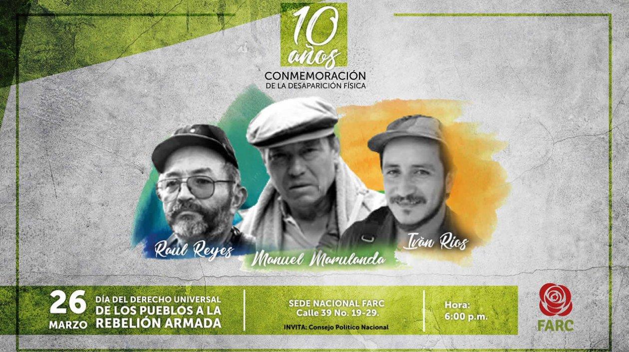 Raúl Reyes, Manuel Marulanda Vélez e Iván Rios