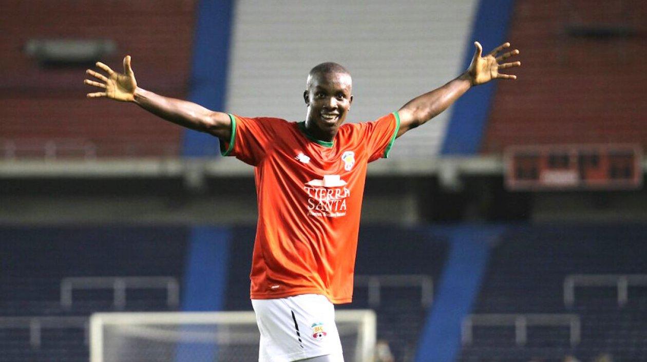 Daniel Moreno celebrando el segundo gol de la noche.